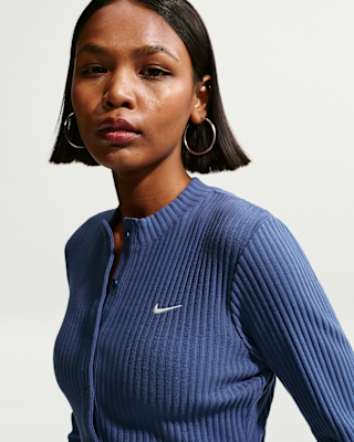 Nike Sportswear Chill Knit Women's Slim Wide-Ribbed Cardigan. Nike SI